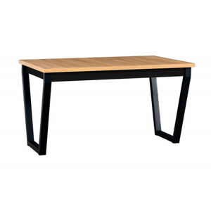 Rozkladací jedálenský stôl IKON 2 - dub wotan/čierne nohy