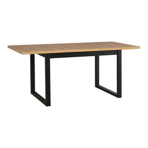 Rozkladací jedálenský stôl IKON 3L - dub wotan/čierne nohy